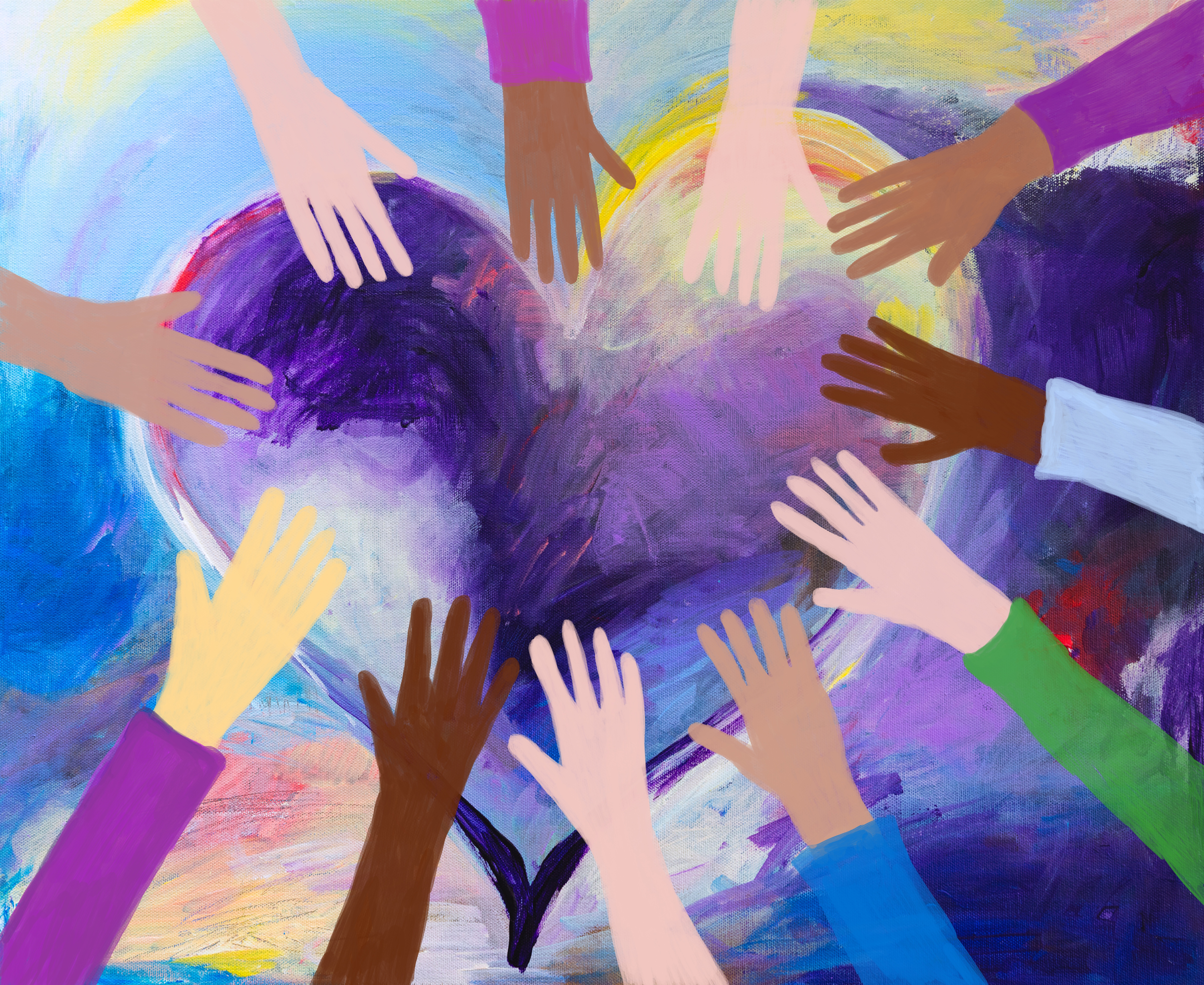 Hands in a circle